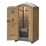 J & J Echo One ET701101X2608 Tan Portable Restroom - Assembled J & J Echo One ET701101X2608 Tan Portable Restroom - Assembled