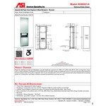 American Specialties, Inc. Traditional 10-046921A Recessed Battery-Operated Automatic Roll Paper Towel Dispenser with 12 Gallon Waste Receptacle