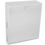 Bobrick B-2620 Stainless Steel Surface Mounted C-Fold / Multifold Paper Towel Dispenser - 400 C-Fold Towel Capacity