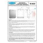 Bobrick B-2620 Stainless Steel Surface Mounted C-Fold / Multifold Paper Towel Dispenser - 400 C-Fold Towel Capacity
