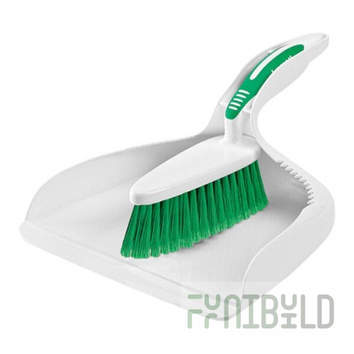 Libman 95 White Counter / Bench Brush and Dustpan Set - 2/Case