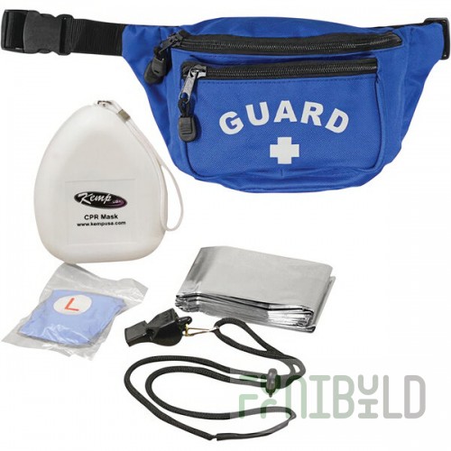 Kemp USA 10-103-ROY-S2 Royal Blue First Aid Hip Pack with Lifeguard Essential Supply Pack