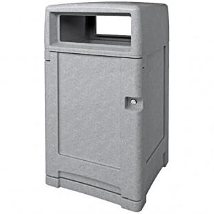 Busch Systems Expression 105289 45 Gallon LDPE Decorative Greystone Outdoor Trash Can Busch Systems Expression 105289 45 Gallon LDPE Decorative Greystone Outdoor Trash Can
