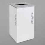 Ex-Cell Kaiser RC-KDSQ-PL BT-HMG Black Tie Kaleidoscope Hammered Gray Square 24 Gallon Plastic Receptacle