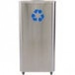 Ex-Cell Kaiser LDR-24 SS 24 Gallon Stainless Steel Rectangular Recycling Companion Container to Liquids Disposal Receptacle