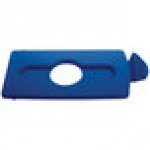 Rubbermaid® 2007889 Slim Jim Recycling Blue Rectangular Hinged Bottle Lid Insert Rubbermaid® 2007889 Slim Jim Recycling Blue Rectangular Hinged Bottle Lid Insert