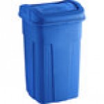 Toter SD50BLKT Slimline Blue 50 Gallon Square Trash Can with Square Lid Toter SD50BLKT Slimline Blue 50 Gallon Square Trash Can with Square Lid