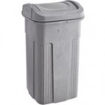 Toter SD50BLKT Slimline Blue 50 Gallon Square Trash Can with Square Lid Toter SD50BLKT Slimline Blue 50 Gallon Square Trash Can with Square Lid