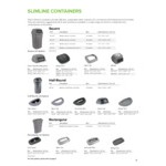 Toter SD50BLKT Slimline Blue 50 Gallon Square Trash Can with Square Lid Toter SD50BLKT Slimline Blue 50 Gallon Square Trash Can with Square Lid