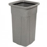 Toter SD50BLKT Slimline Blue 50 Gallon Square Trash Can with Square Lid Toter SD50BLKT Slimline Blue 50 Gallon Square Trash Can with Square Lid