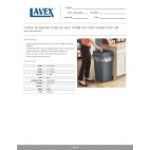 Lavex 25 Gallon Gray Square Trash Can with Drop Shot Lid