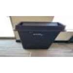 Lavex 25 Gallon Gray Square Trash Can with Drop Shot Lid