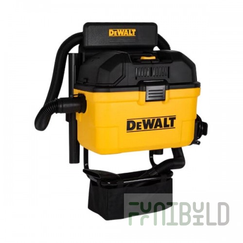 DeWalt DXV06G 6 Gallon 5 Peak hp Wall-Mount Wet / Dry Vacuum with Tool Kit and Accessory Storage Bag - 120V, 1 Phase