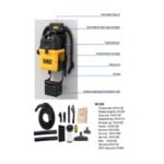 DeWalt DXV06G 6 Gallon 5 Peak hp Wall-Mount Wet / Dry Vacuum with Tool Kit and Accessory Storage Bag - 120V, 1 Phase
