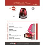Atrix AHSC-1 Lil' Red 0.5 Gallon Canister Vacuum with HEPA Filtration and Tool Kit - 120V, 1200W Atrix AHSC-1 Lil' Red 0.5 Gallon Canister Vacuum with HEPA Filtration and Tool Kit - 120V, 1200W
