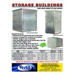 Vestil STOR-96-G-W-1RH Galvanized Steel Modular Storage Building with 5 3/4