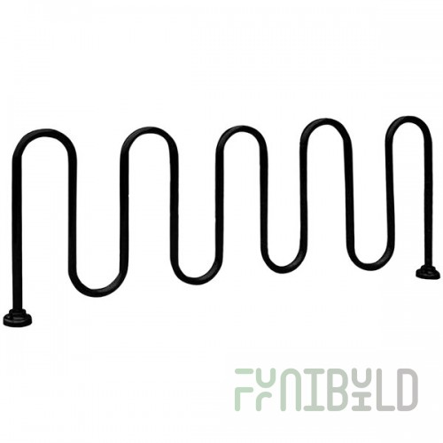 Paris Furnishings Heavy-Duty 9 Loop Powder Coated Inground Mount M Style Bike Rack