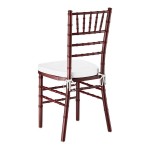 Lancaster Table & Seating Mahogany Wood Chiavari Chair with White Cushion