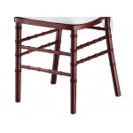 Lancaster Table & Seating Mahogany Wood Chiavari Chair with White Cushion