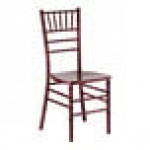 Lancaster Table & Seating Mahogany Wood Chiavari Chair with White Cushion