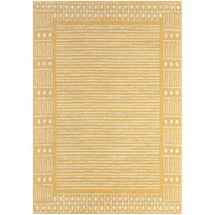 Abani Casa Collection 4' x 6' Yellow Moroccan Geometric Area Rug