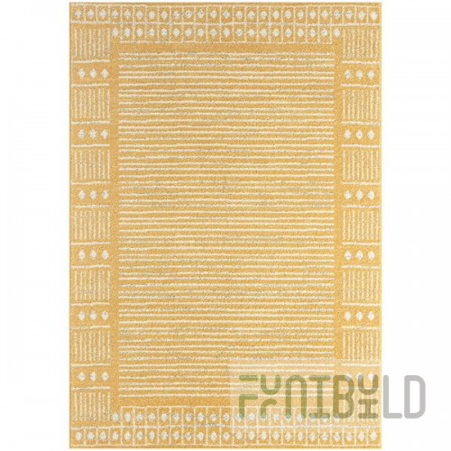 Abani Casa Collection 4' x 6' Yellow Moroccan Geometric Area Rug