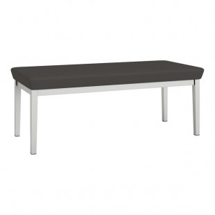 Lesro Lenox Steel Patriot Plus Charcoal Vinyl 2-Seat Bench Lesro Lenox Steel Patriot Plus Charcoal Vinyl 2-Seat Bench