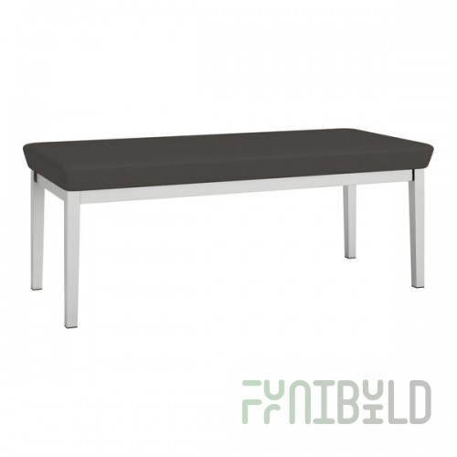 Lesro Lenox Steel Patriot Plus Charcoal Vinyl 2-Seat Bench