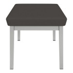 Lesro Lenox Steel Patriot Plus Charcoal Vinyl 2-Seat Bench Lesro Lenox Steel Patriot Plus Charcoal Vinyl 2-Seat Bench