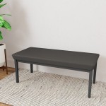 Lesro Lenox Steel Patriot Plus Charcoal Vinyl 2-Seat Bench Lesro Lenox Steel Patriot Plus Charcoal Vinyl 2-Seat Bench