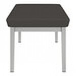 Lesro Lenox Steel Patriot Plus Charcoal Vinyl 2-Seat Bench Lesro Lenox Steel Patriot Plus Charcoal Vinyl 2-Seat Bench