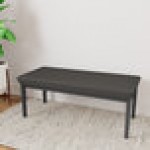 Lesro Lenox Steel Patriot Plus Charcoal Vinyl 2-Seat Bench Lesro Lenox Steel Patriot Plus Charcoal Vinyl 2-Seat Bench