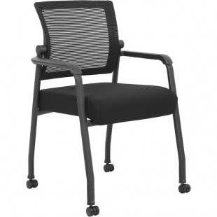 Boss Black Mesh Guest Chair with Casters Boss Black Mesh Guest Chair with Casters