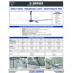 Patterson V-Series 8' HVLS Ceiling Fan V8B-230 - 208/230V, 3 Phase Patterson V-Series 8' HVLS Ceiling Fan V8B-230 - 208/230V, 3 Phase