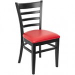 BFM Seating Berkeley Black Beechwood Ladder Back Side Chair with 2 BFM Seating Berkeley Black Beechwood Ladder Back Side Chair with 2