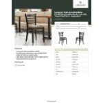 Lancaster Table & Seating Black Finish Wood Ladder Back Chair with Taupe Vinyl Seat - Assembled