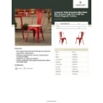 Lancaster Table & Seating Alloy Ruby Red Outdoor Cafe Chair with Tan Fabric Magnetic Cushion