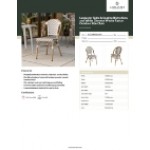Lancaster Table & Seating Bistro Gray and White Chevron Weave Rattan Outdoor Side Chair Lancaster Table & Seating Bistro Gray and White Chevron Weave Rattan Outdoor Side Chair