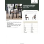 Lancaster Table & Seating Black Finish Ladder Back Chair with Antique Walnut Wood Seat - Detached Seat
