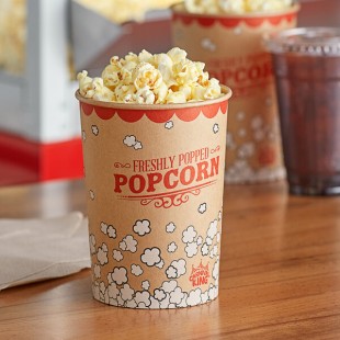Carnival King Kraft 32 oz. Popcorn Cup - 50/Pack