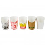 Choice Medium 12 oz. Paper Scoop Cup with Newsprint Design - 50/Pack Choice Medium 12 oz. Paper Scoop Cup with Newsprint Design - 50/Pack
