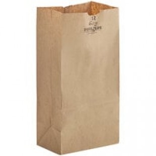 Choice 12 lb. Natural Kraft Paper Customizable Bag - 500/Case