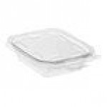 Inline Plastics Safe-T-Fresh 8 oz. Tamper-Resistant, Tamper-Evident Hangable Rectangular Hinged Container with Flat Lid - 240/Case Inline Plastics Safe-T-Fresh 8 oz. Tamper-Resistant, Tamper-Evident Hangable Rectangular Hinged Container with Flat Lid - 240/Case
