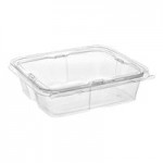 Inline Plastics Safe-T-Fresh 8 oz. Tamper-Resistant, Tamper-Evident Hangable Rectangular Hinged Container with Flat Lid - 240/Case Inline Plastics Safe-T-Fresh 8 oz. Tamper-Resistant, Tamper-Evident Hangable Rectangular Hinged Container with Flat Lid - 240/Case