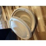 World Centric Compostable Fiber Lid for 16-32 oz. Fiber Take-Out Bowls - 500/Case