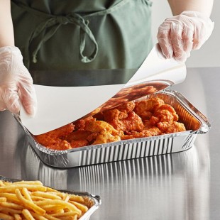 Choice Oblong Foil-Laminated Board Lid for 4 lb. Foil Take-Out Container - 250/Case Choice Oblong Foil-Laminated Board Lid for 4 lb. Foil Take-Out Container - 250/Case