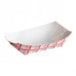 #100 1 lb. Red Plaid Paper Food Tray - 250/Pack #100 1 lb. Red Plaid Paper Food Tray - 250/Pack