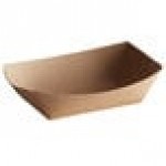 #40 6 oz. Natural Eco-Kraft Customizable Paper Food Tray - 1,000/Case #40 6 oz. Natural Eco-Kraft Customizable Paper Food Tray - 1,000/Case