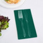 Creative Converting 953124 Hunter Green 3-Ply Guest Towel / Buffet Napkin - 192/Case Creative Converting 953124 Hunter Green 3-Ply Guest Towel / Buffet Napkin - 192/Case