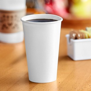 Solo 16 oz. White Single-Sided Poly Paper Hot Cup - 1,000/Case Solo 16 oz. White Single-Sided Poly Paper Hot Cup - 1,000/Case